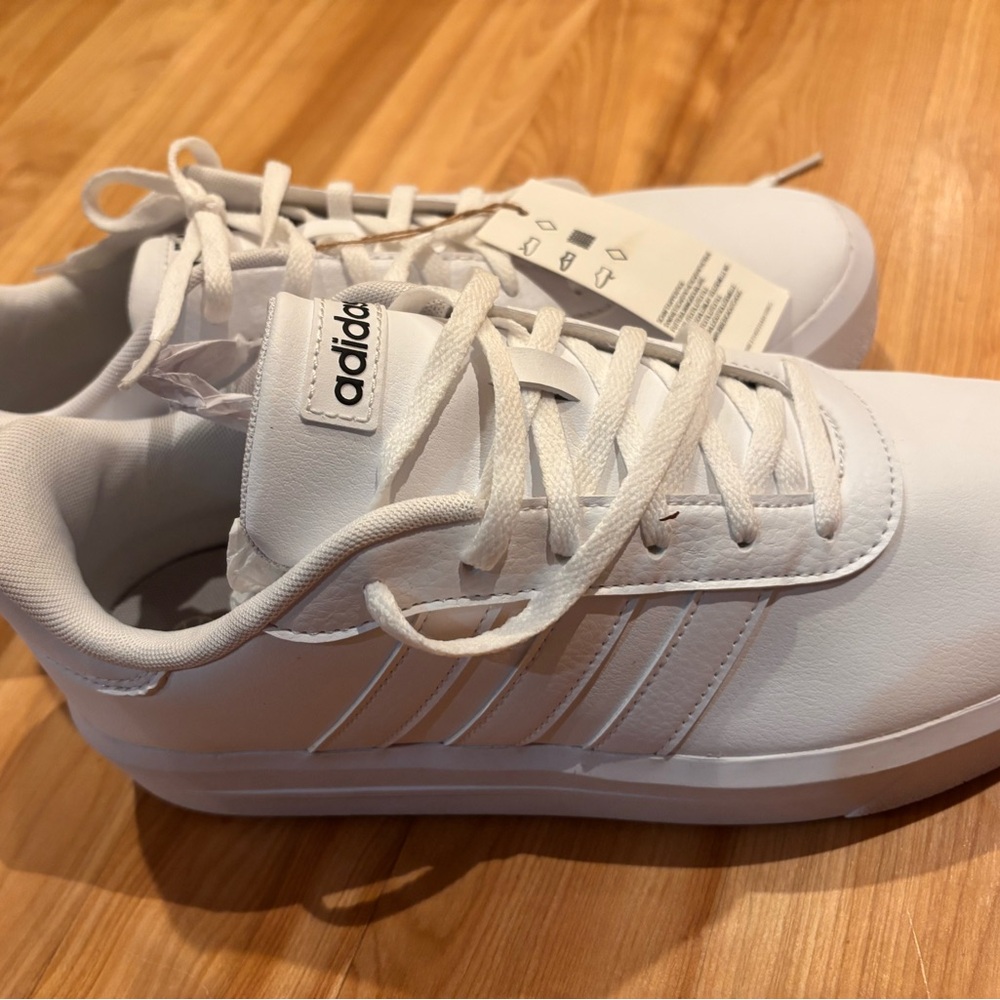 New Adidas White Court Platform Shoes